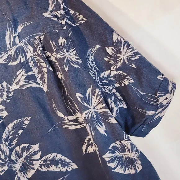 Boulder Creek Trading Company Blue Short Sleeve Floral Print Shirt Size Big 2XL - Picture 13 of 16